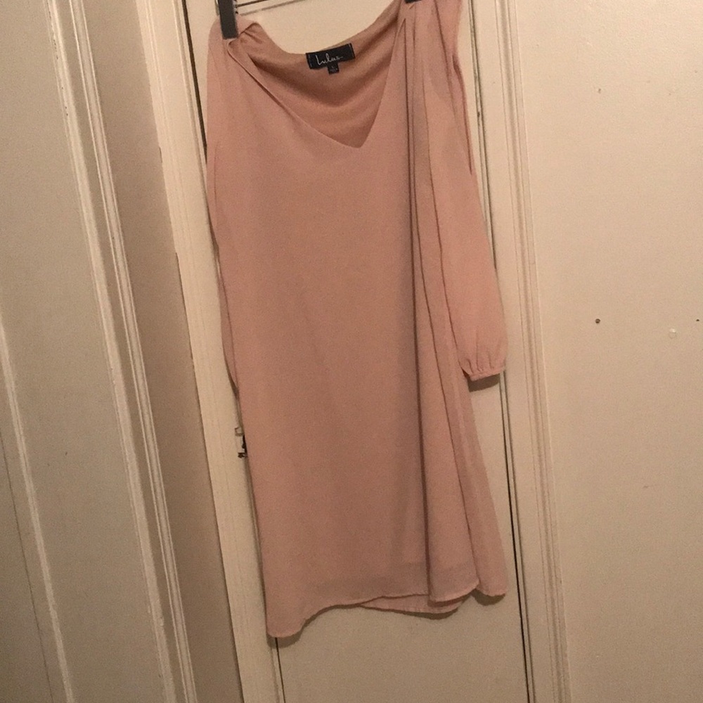 Peach Chiffon mini dress